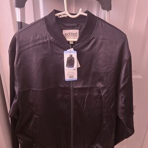 Edikted Satin Bomber Jacket